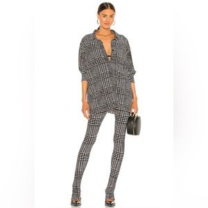 2 Piece Set: Norma Kamali Houndstooth pants and blouse